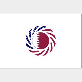 Qatari American Multinational Patriot Flag Series Posters and Art